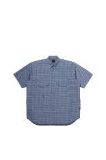 TECH FISHING SHIRT S/S SUMMER PLAID - SMOKE BLUE (BE-70026)
