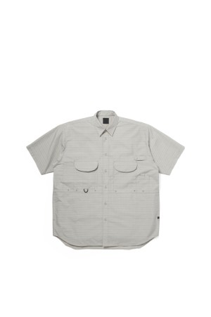 TECH FISHING SHIRT S/S SUMMER PLAID - LT.GRAY (BE-70026)