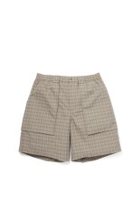 TECH 3D POCKET CARGO SHORTS SUMMER PLAID - SAGE GRAY (BP-70026)