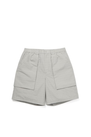 TECH 3D POCKET CARGO SHORTS SUMMER PLAID - LT.GRAY (BP-70026)