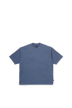 TECH SIDE POCKET S/S TEE - SMOKE BLUE (BE-32026)