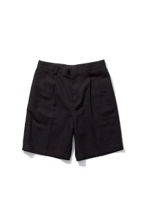 TWIST WOOL LINEN STANDARD SHORTS - CHARCOAL TOP(004) (PRAGLM0203)