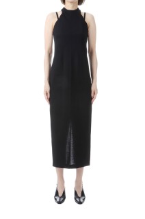 Cotton Jersey Halter Neck Dress - BLACK (MM26SS-JS010)