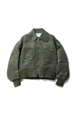 Nylon Twill 3D Embroidery Flight Jacket - KHAKI (MM26SS-JK054)