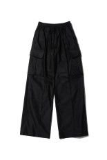 Cotton High Waisted Cargo Trousers- BLACK (MM26SS-PT055)