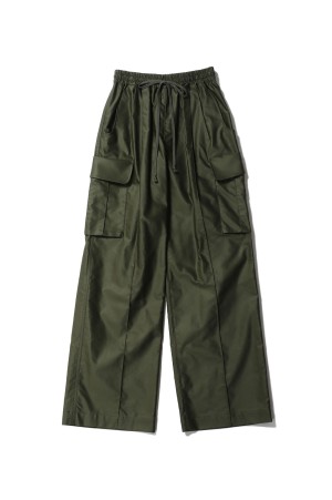 Cotton High Waisted Cargo Trousers - KHAKI (MM26SS-PT055)