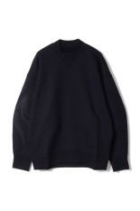 Floral Embroidery Oversized Sweat Top - BLACK (MM26SS-JS084)