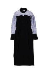 Riverlace Sleeve Classic Dress - BLACK (MM26SS-DR097)