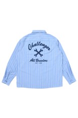 L/S STRIPE MECHANIC SHIRT / LT BLUE (CLG-SH 026-001)