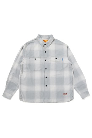 L/S SHADOW CHECK SHIRT / GRAY (CLG-SH 026-002)