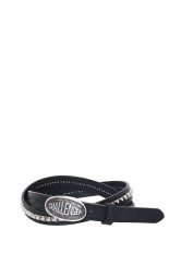 LEATHER BELT / BLACK - SILVER (CLG-AC 026-005)