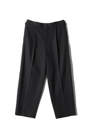 SIDOGRAS Melange Ponte Wide Tapered Slacks - GRAY (GM254-40051)