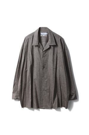 SIDOGRAS Cotton Herringbone Flannel Sleeping Shirt - BEIGE (GM254-50044)