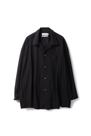 SIDOGRAS Cotton Herringbone Flannel Sleeping Shirt - BLACK (GM254-50044)