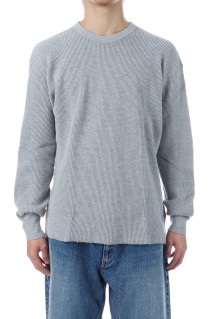 THERMAL KING WAFFLE CREW NECK L/S - HEATHE GRAY (#52017)
