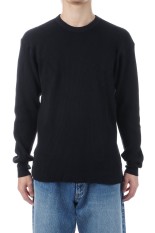 THERMAL KING WAFFLE CREW NECK L/S - BLACK (#52017)