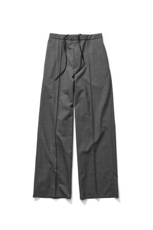 WOOL TROPICAL PIN TUCK EASY PANTS - TOP GRAY(303) (PRAGLM0111)