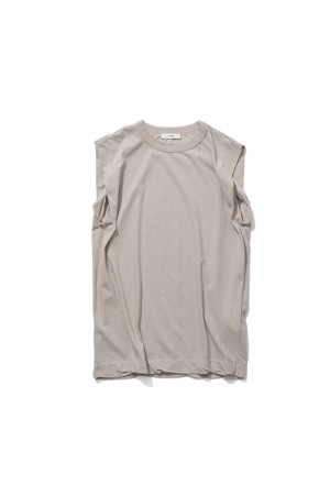 FRESCA SINGLE JERSEY TANK TOP - BEIGE (KKAGLM0400)