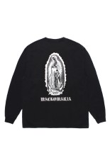 WASHED HEAVY WEIGHT CREW NECK LONG SLEEVE T-SHIRT ( TYPE-1 ) / BLACK (26SSE-WMT-LT04)