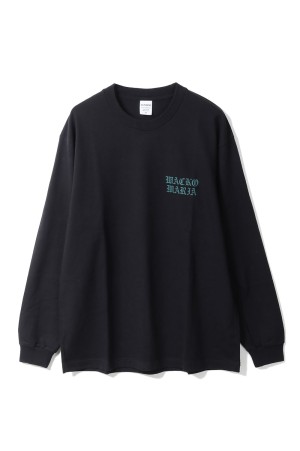 WASHED HEAVY WEIGHT CREW NECK LONG SLEEVE T-SHIRT ( TYPE-2 ) / BLACK (26SSE-WMT-LT05)