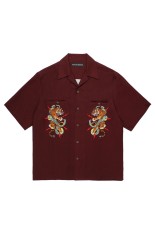 TIM LEHI / HAWAIIAN SHIRT S/S ( TYPE-1 ) / BURGUNDY (26SSE-WMS-HI01)