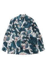 TIM LEHI / HAWAIIAN SHIRT L/S ( TYPE-2 ) / BLUE (26SSE-WMS-HI03)