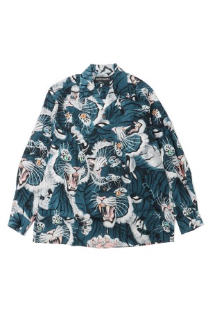TIM LEHI / HAWAIIAN SHIRT L/S ( TYPE-2 ) / BLUE (26SSE-WMS-HI03)