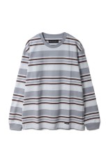 STRIPED CREW NECK LONG SLEEVE T-SHIRT ( TYPE-1 ) / OFFWHITE (26SSE-WMT-LT01)