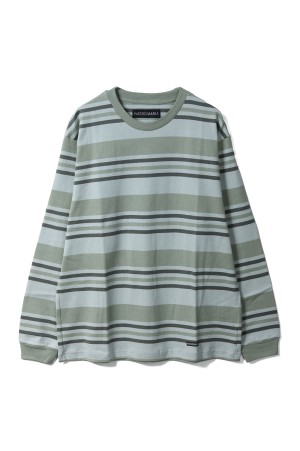 STRIPED CREW NECK LONG SLEEVE T-SHIRT ( TYPE-1 ) / OFFWHITE (26SSE-WMT-LT01)