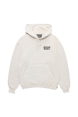 WASHED MIDDLE WEIGHT PULLOVER HOODED SWEAT SHIRT / IVORY (26SSE-WMC-SS02)