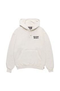 WASHED MIDDLE WEIGHT PULLOVER HOODED SWEAT SHIRT / IVORY (26SSE-WMC-SS02)