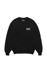 WASHED MIDDLE WEIGHT CREW NECK SWEAT SHIRT / BLACK (26SSE-WMC-SS03)