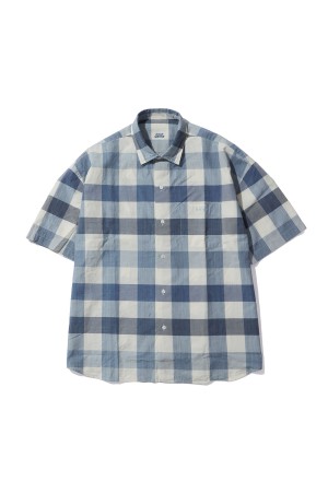 H/W INDIGO CHECK BEAT WRITER SHIRT / LIGHT BLUE (PC-010-3932)
