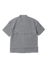 KEROUAC LINEN GINGHAM CHECK SHIRT / BLACK (PC-016-3979)