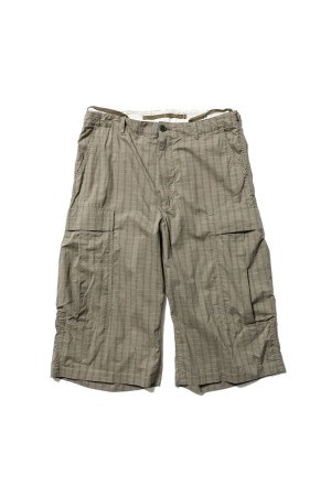 Big Side Pocket BDU Shorts - Green Plaids (U26S-25-0001)