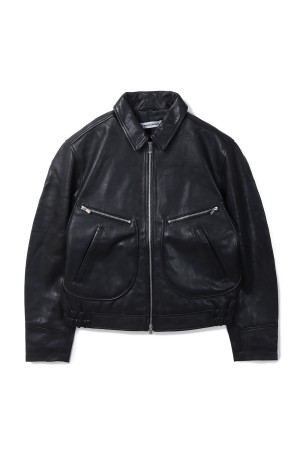AERO LEATHER JACKET - BLACK (NM-0026-BL-1)