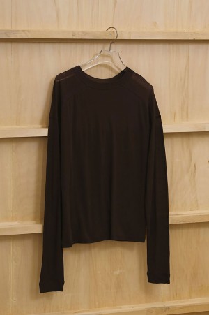Hightwist Gauze Long T-shirts -CHOCOLATE (12610620)