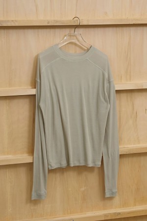 Hightwist Gauze Long T-shirts -SAGE (12610620)