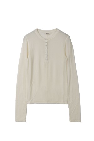 Henleyneck Soft Tops -ECRU (12610608)