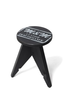 丸スツール（小全塗）/  RED /  焼印ロゴ（WHITE）