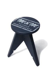 丸スツール（小全塗）/  RED /  焼印ロゴ（WHITE）