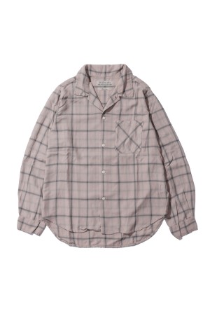 Rayon Twill Check Shirt - L.PINK (RN30389053)