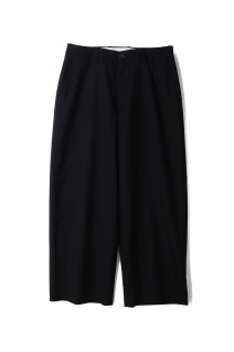 SUMMER WOOL WIDE TROUSERS - BLACK (261-60514)