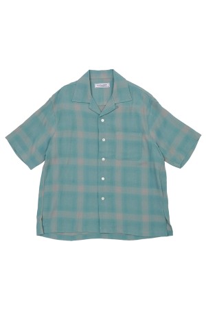 OPEN COLLOR S/S SHIRTS - GREEN (261-60302)