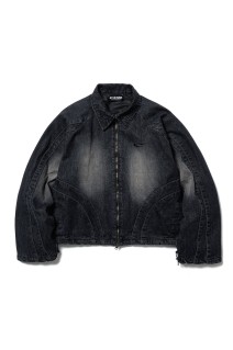 CPG ZIP DENIM JACKET - BLACK (26SS-CPG-06 / FS1926)