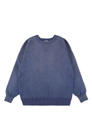 SD Freedom Sleeve Loop Knitting Sweat Vintage Wash - NAVY