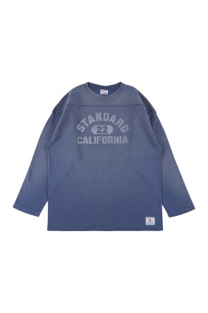SD Heavyweight Football Logo LS T Vintage Wash - NAVY