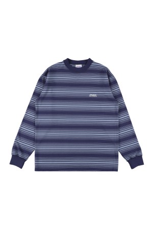 SD Heavyweight Border LS T - BLUE
