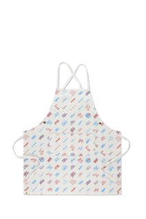 SD Foot Print Apron - WHITE