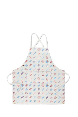 SD Foot Print Apron - WHITE
